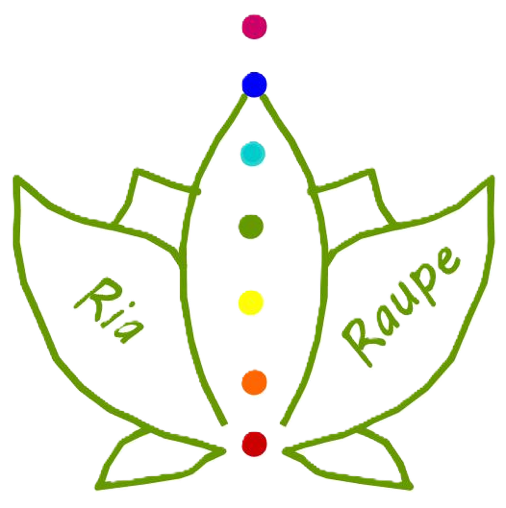 Logo Ria Raupe - Lotus mit 7 Chakra